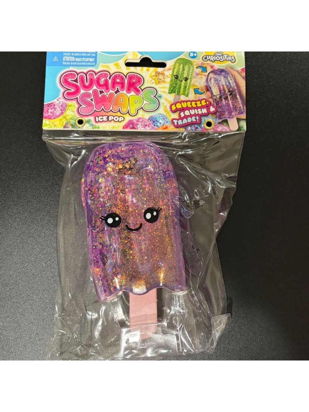 Sugar Swap Ice pop Large Purple Glitter Squishy Viral Toy New in Package